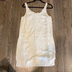 White shift dress